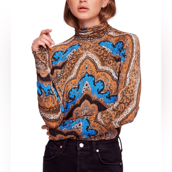 Free People Eclipse combo chase me stylish colorful top/blouse - Picture 16 of 16